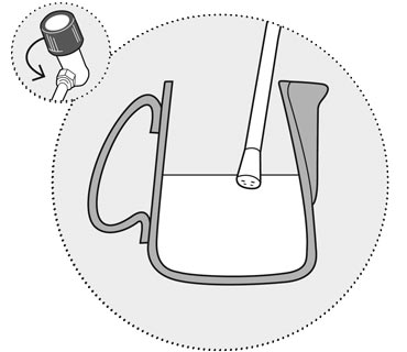 01 Fill in milk; put in Steam nozzle; Turn on Steam tab